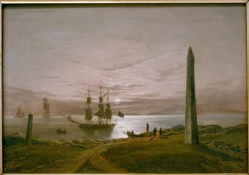 Fjord Landscape by Moonlight