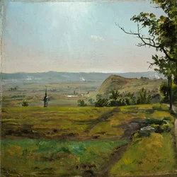 Green Fields near Meissen. Study