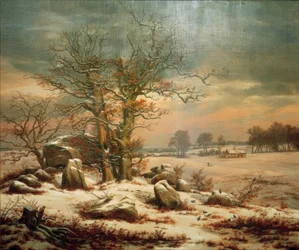 Dolmen Near Vordingborg in Winter