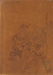 Classical Figure in Armour with Helmet and Shield