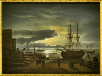 Copenhagen Harbor by Moonlight