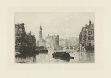 View of the Munttoren in Amsterdam