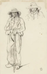 Study of a Man with a Hat and a Stick