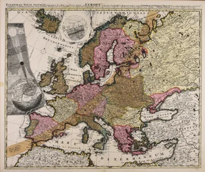 Geographical Representation of the Total Solar Eclipse with Duration on May 12, 1706, Celebrated in Europe, Showing the Path of the Central Shadow and Other Magnitudes in Their Respective Places, Derived from the Observations of Illustrious Men