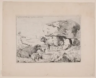 Sheep by a Burial Mound