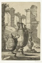 Three Vases and a Candlestick (Materiem Superabat Opus) (Vases and Candlesticks series)