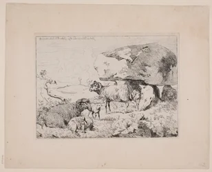 Sheep by a Burial Mound