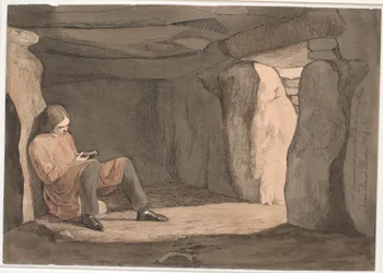 Lorents Frølich Sitting in a Passage Grave