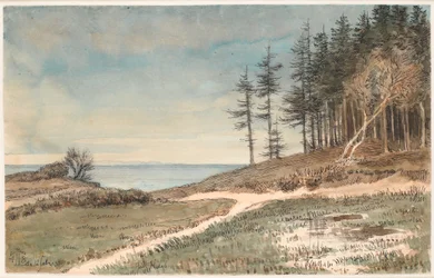 View Towards Kullen from the Beach at Hellebæk