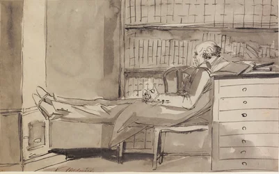 Abildgaard Warming His Feet by a Stove