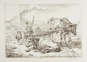 In Naples (Oxen and a Cart in Naples)