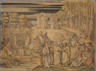 Dante in Limbo, or the Abode of Good Souls but Unbaptized People. Here He Meets the Great Spirits of Ancient Times and the Innocent Children