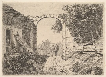 Girl with a Load of Hay, Outside of Thorbogen