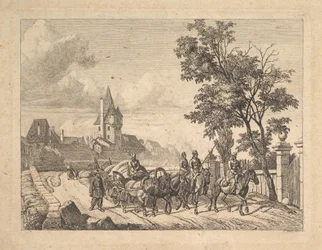 The Cossacks Escorting the Baggage Wagon