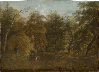 Forest Landscape with a Pond