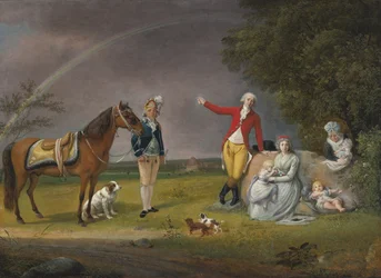 Portrait of Prince Alexander Michaylovich Belosselsky-Belozersky 1752-1809 and his family