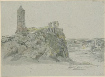 Ruins of Giebichenstein Castle near Halle on the Saale