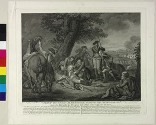 Death of the Margrave Kurt Christoph von Schwerin during the Battle of Prague 1757