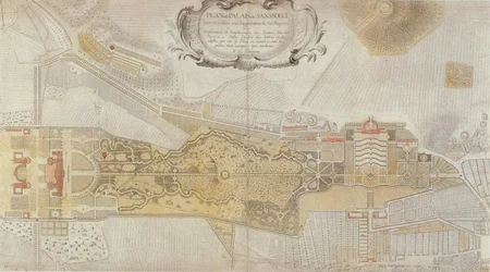 Plan of the Frederician Park of Sanssouci at Potsdam