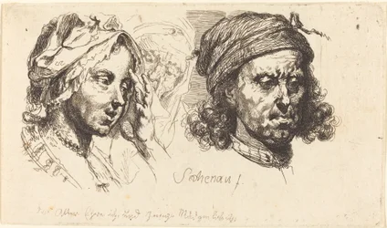 Young Woman, Old Woman, and Man with Long Hair
