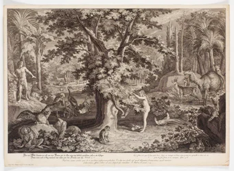 Eve Picking the Apple from the Tree of Knowledge