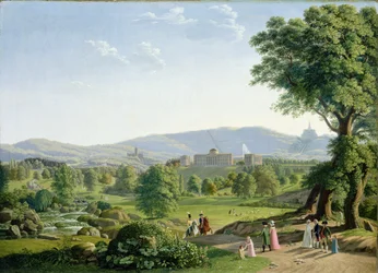 Wilhelmshoehe Castle with the Habichtswald Forest