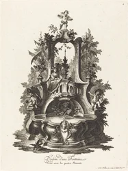 Design for a Fountain Decorated with the Four Elements