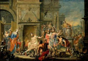 Manius Curius Dentatus Refusing the Bribes of the Samnites