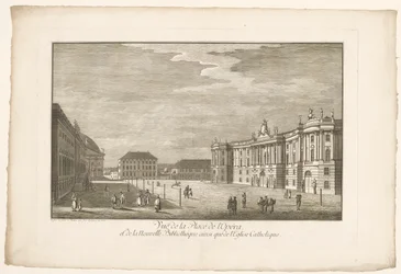 View of Bebelplatz in Berlin with the Alte Bibliothek and the Altes Palais and St. Hedwig