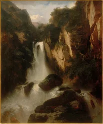 Waterfall in the High Mountains