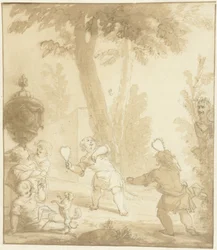 Allegorical Scene with Playing Children