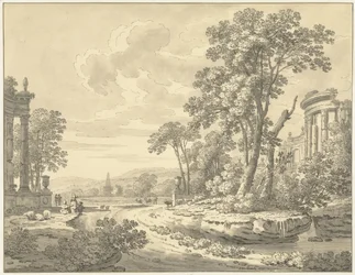 Italian Landscape with Ruins