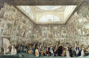 The Exhibition of the Royal Academy, 1787, Engraved by Pietro Antonio Martini, 1787