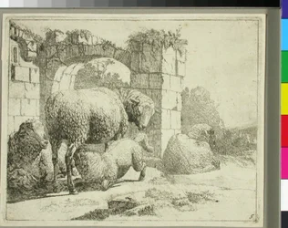 Sheep by a Ruined Gate