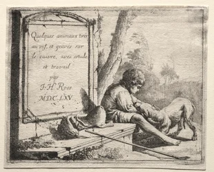 Title Page: Shepherd Petting His Dog