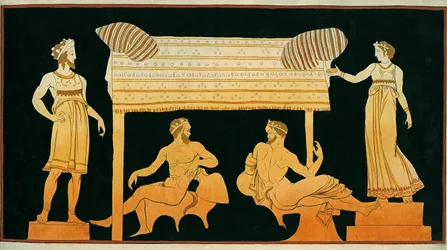 Satyrs relax under the eye of Dionysus and Demeter, c.1796