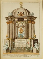 Funeral monument (Castrum Doloris) erected by the citizens of Vienna for the requiem mass for Emperor