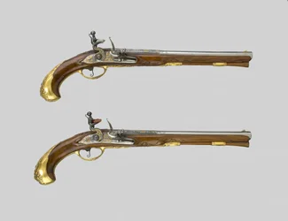 Pair of Flintlock Pistols, Germany
