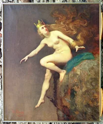 Lorelei, a study for the painting The Imprecation of Lorelei by the Monks