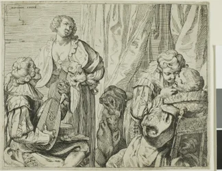 Interior with Two Pairs of Lovers and a Fool