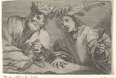 Old and Young Man at a Table