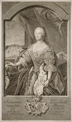 Portrait of Johanna-Elizabeth, Electress of Anhalt-Zerbst, Mother of Catherine II