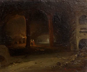 Visitors in an Underground Vault