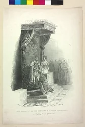 A moment before the coronation of King Ferdinand V in Bratislava on 28 September 1830