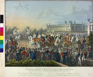Entry of Franz I in Paris on the 15.4.1814