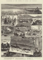 Inundations of the Danube in Austria and Hungary