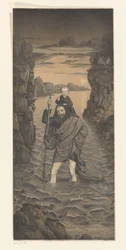 Saint Christopher Crossing a River with the Christ Child on His Shoulders