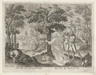 Adam and Eve in paradise