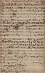 Manuscript of the Cantata 