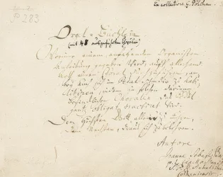 Title Page of Little Organ Book. Around 1700-1719